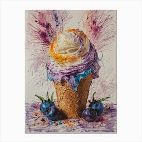 Ice Cream Cone 3 Canvas Print