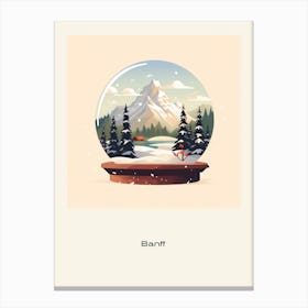 Banff Canada Snowglobe Poster Canvas Print