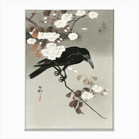 Crow And Cherry Blossom (1930 1975), Ohara Koson Canvas Print