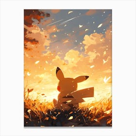 Pikechu Sunset Canvas Print