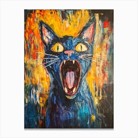 Fantastic Screaming Cat 18 Canvas Print