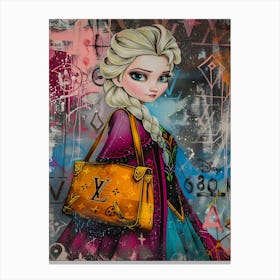 Elsa Princess pop art graffiti Canvas Print