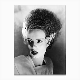 Bride of Frankenstein, Vintage Black and White Old Photo 1 Canvas Print