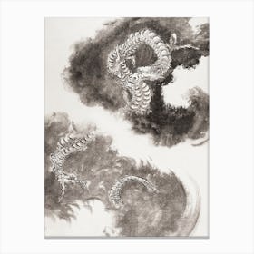 Japanese Dragons, Katsushika Hokusai Canvas Print