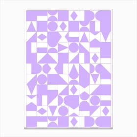 Lilac Geometric Pattern Canvas Print