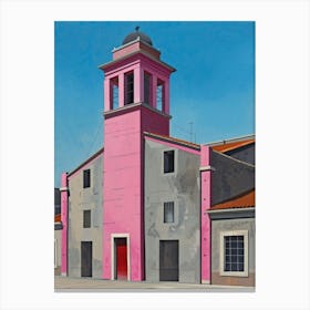 Pink Church Canvas Print