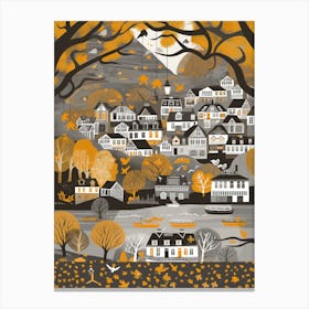 Autumn Village 1 Canvas Print