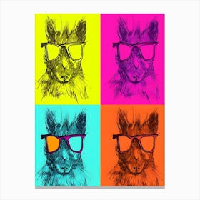 Wolf In Glasses Canvas Print