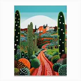 Agrigento, Italy, Illustration In The Style Of Pop Art 4 Canvas Print