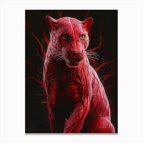 Red Panther Canvas Print