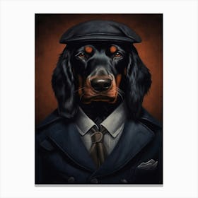 Gangster Dog Gordon Setter Canvas Print