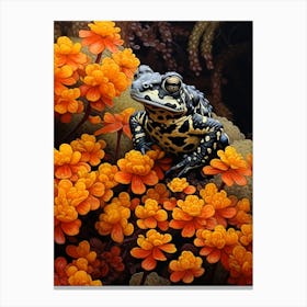 Fire Bellied Toad Realistic 1 Canvas Print