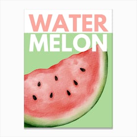 Watermelon Kitchen Illustration Canvas Print