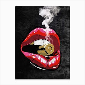 Smoky Lips Canvas Print