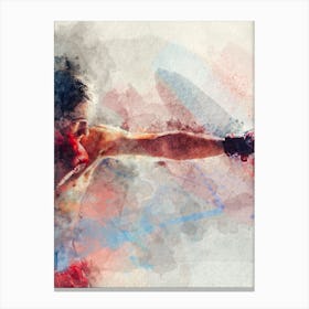 Boxer In Action Canvas Print