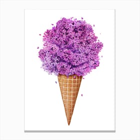 Ice Cream With Lilac Canvas Print