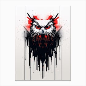 Owl Minimalist Abstract 4 Canvas Print
