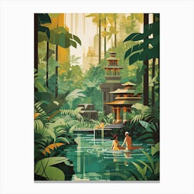 Bali, Indonesia, Bold Outlines 2 Canvas Print
