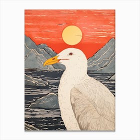 Bird Illustration Albatross 1 Canvas Print