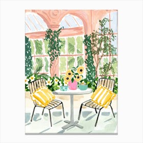 Botanical Cafe Art Print Canvas Print