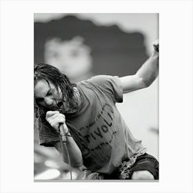 Pearl Jam Singer Eddie Vedder Performs During Pinkpop Canvas Print