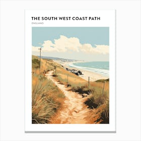 The South West Coast Path England 3 Hiking Trail Landscape Poster Canvas Print