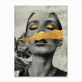 Gold Face 5 Canvas Print