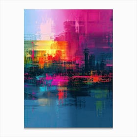 Dotted Dusk | Pixel Art Series Canvas Print