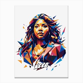 Lizzo 01 Portrait Music Icon Style WPAP Pop Art Canvas Print