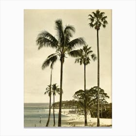 Manly Beach Australia Vintage Canvas Print