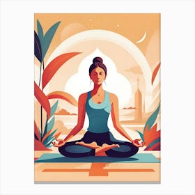 Meditating Woman Canvas Print