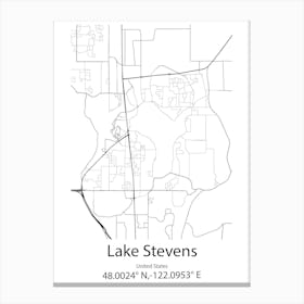 Lake Stevens,United States Minimalist Map Toile