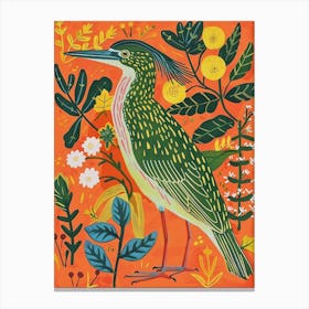 Spring Birds Green Heron Canvas Print