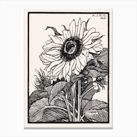 Sunflower, Julie De Graag Canvas Print