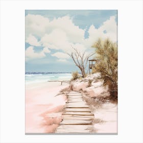 Bohemian Art Of Pink Sands Beach, Harbour Island Bahamas 2 Canvas Print