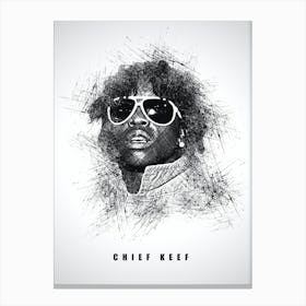 Chief Keef Rapper Sketch Canvas Print