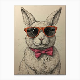 Bunny In Sunglasses Canvas Print