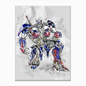 Optimus Prime Portrait Canvas Print