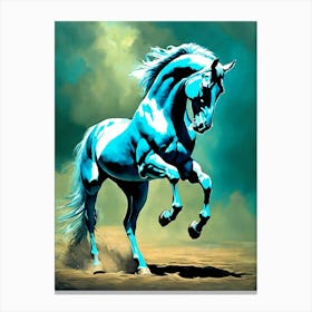 Blue Horse 1 Canvas Print