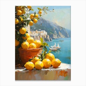 Lemons On The Balcony Canvas Print