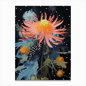 Surreal Florals Edelweiss 4 Flower Painting Canvas Print