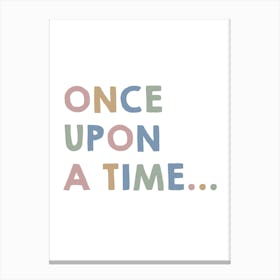 Once Upon A Time, Fairytale Girls Room Decor Canvas Print