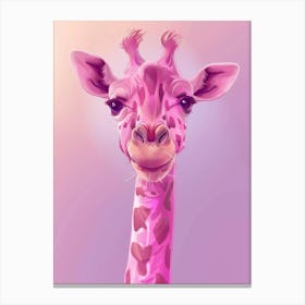 Pink Giraffe Canvas Print