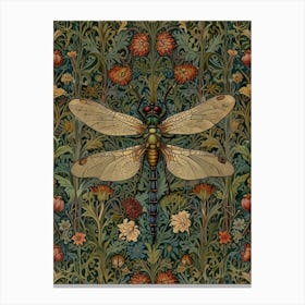 Dragonfly Style William Morris 1 Canvas Print