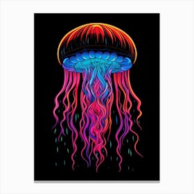 Turritopsis Dohrnii Importal Jellyfish Pop Art 2 Canvas Print