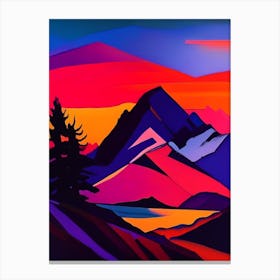 Dusk Over The Mountain Canvas Print