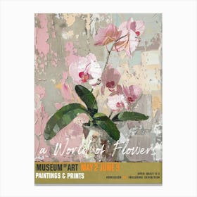 A World Of Flowers, Van Gogh Exhibition Orchid 4 Canvas Print
