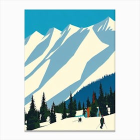Skiwelt Wilder Kaiser Brixental, Austria Midcentury Vintage Skiing Poster Canvas Print