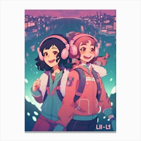 Lofi Girls 5 Canvas Print