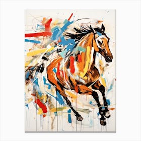 A Horse Painting In The Style Of Abstract Expressionist Techniques 1 Canvas Print